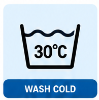 Wash cold, 30 degrees or below